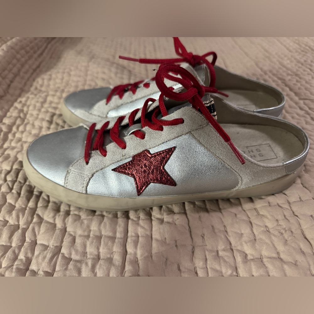 Philippa ShuShop Star Distressed Pre-Scuffed Slip-on Silhouette Sneakers